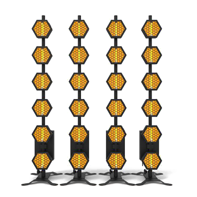 6×60W WW 2200K LED Retro Stroboscoop 